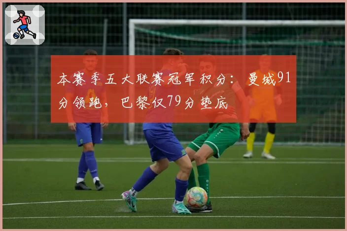 本赛季五大联赛冠军积分：曼城91分领跑，巴黎仅79分垫底